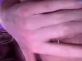 19 year old slut spitting and playing with creamy pussy