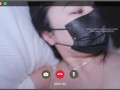 NTR:Having sex with a stranger while on a video call with my boyfriend(Full version 41min)