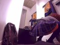 DRESSING ROOM ADVENTURE - I'm in a dressing room and I start masturbating in front of salesman