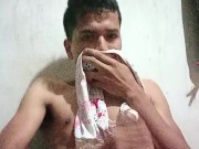 Jalada sin censura con el calzón de mi cuñada