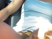 Playing w my Pussy in an Uber | EXTREMELY Hairy Black Pussy