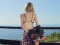 WOWGIRLS Beautiful Russian model Molly Devon making herself wet by masturbating outdoors