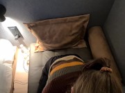 POV Wearing Woolen Turtleneck and Ass Cumshot at the Hotel, Cute Amateur Naemyia 