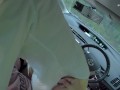 雨の中仕事帰りのOLと初カーSEXで露出絶頂♡車で生ハメ中出し（日本人素人）퇴근 후 사무실 숙녀와 자동차 섹스. ♡ 일본 아마추어