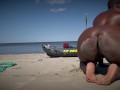 We miss summer! Doggy style and blowjob on a public beach..