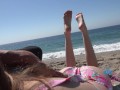 POV Blowjob from Amateur Lana Smalls, hanging on the beach and getting some roadhead GFE