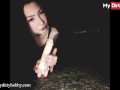 MyDirtyHobby - Ginabae Horny And Home Alone So She Gives Herself A Hard Throat Fuck With Her Dildo