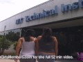 Risky Public Flashing With Two College Cuties