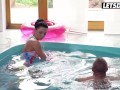 LETSDOEIT - Inga Devil Has Her Pussy Fingered And Stretched In The Swimming Pool