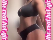 Chocolate Ebony Baddie Twerks & Strips in College Dormroom