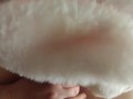 Foya sweet plump furry wife gets fake sperm in her mouth and blows it