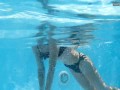 Swimming pool underwater naked babe Bonnie Dolce