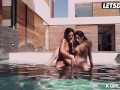 A GIRL KNOWS - BFFs Carolina Abril And Penelope Cross Have An Affair Outside At Their New Mansion
