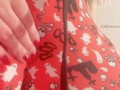 Cute Halloween pj pants tease! 