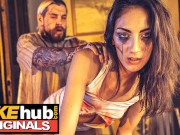 Fakehub Originals - Horror movie actress gets her clothes ripped and wet pussy fucked - Halloween Special