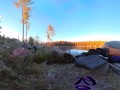Sex on a reindeer skin next to a forest lake - RosenlundX - VR 360 - 5,7k 30fps