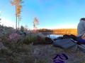 Sex on a reindeer skin next to a forest lake - RosenlundX - VR 360 - 5,7k 30fps