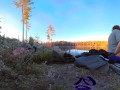 Sex on a reindeer skin next to a forest lake - RosenlundX - VR 360 - 5,7k 30fps