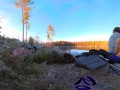 Sex on a reindeer skin next to a forest lake - RosenlundX - VR 360 - 5,7k 30fps