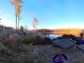 Sex on a reindeer skin next to a forest lake - RosenlundX - VR 360 - 5,7k 30fps