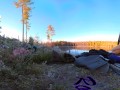 Sex on a reindeer skin next to a forest lake - RosenlundX - VR 360 - 5,7k 30fps