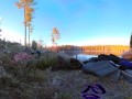 Sex on a reindeer skin next to a forest lake - RosenlundX - VR 360 - 5,7k 30fps