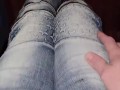 Trying to make it to the toilet before losing control and soaking my favorite skinny jeans POV