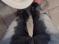 Trying to make it to the toilet before losing control and soaking my favorite skinny jeans POV