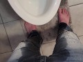 Trying to make it to the toilet before losing control and soaking my favorite skinny jeans POV