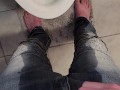 Trying to make it to the toilet before losing control and soaking my favorite skinny jeans POV