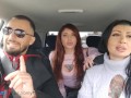 Fucking Tattooed Hitchhiker (Threesome)