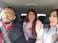 Fucking Tattooed Hitchhiker (Threesome)