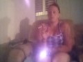 Filming Upskirt Busty Milf While She Plays Video Games and Smoking Cigarettes