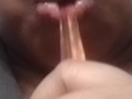 Sucking gummy worms