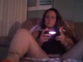 Filming up Milf in high heels wearing mini dress while she plays fortnite