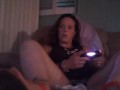 Filming up Milf in high heels wearing mini dress while she plays fortnite