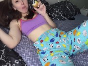 Hungry girl belly sounds