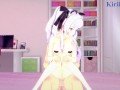 Murasaki Shion and I have intense sex in the bedroom. - Hololive VTuber Hentai
