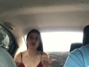 I ask the driver of my uber if I can change my clothes and then I see that he is getting horny when