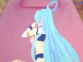 Aqua and I have intense sex in the bedroom. - KonoSuba POV Hentai