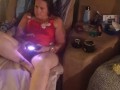 Filming Up Roommate's Red Flower Mini Dress While She Eats, Smoke Cigarettes and Play Ps4