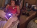 Filming Up Roommate's Red Flower Mini Dress While She Eats, Smoke Cigarettes and Play Ps4