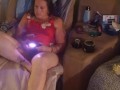 Filming Up Roommate's Red Flower Mini Dress While She Eats, Smoke Cigarettes and Play Ps4