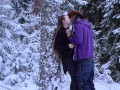 Sex in the winter forest while the snow is falling - RosenlundX - HD