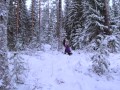 Sex in the winter forest while the snow is falling - RosenlundX - HD