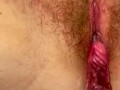 Wife’s plump hairy creamy pussy 😍🔥🔥
