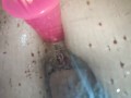 Filmed how the shoved a rubber dick into her anal