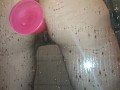 Filmed how the shoved a rubber dick into her anal
