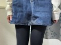 デニムミニスカートでおしがましておちびりおもらし