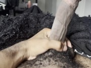 Showing Off My Long Black Cock With Morning Wood